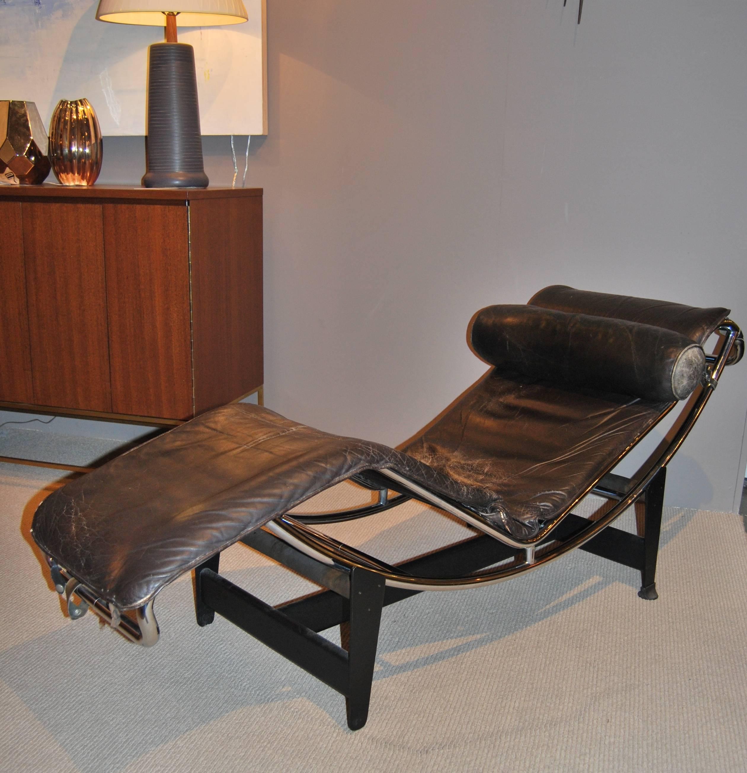 Early Le Corbusier/Jeanneret/Perriand LC4 Chaise Lounge (Moderne der Mitte des Jahrhunderts)