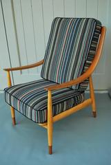 Peter Hvidt Tall Back Easy Chair, 1960s
