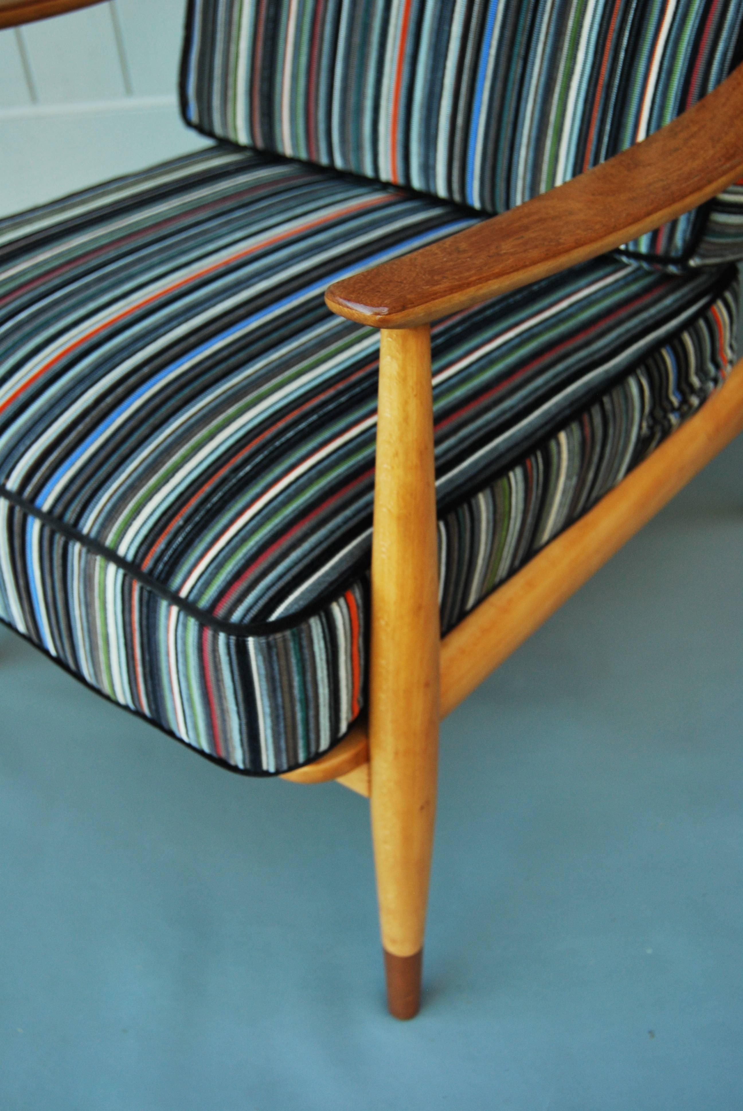 Mid-20th Century Peter Hvidt Tall Back Easy Chair, 1960s For Sale