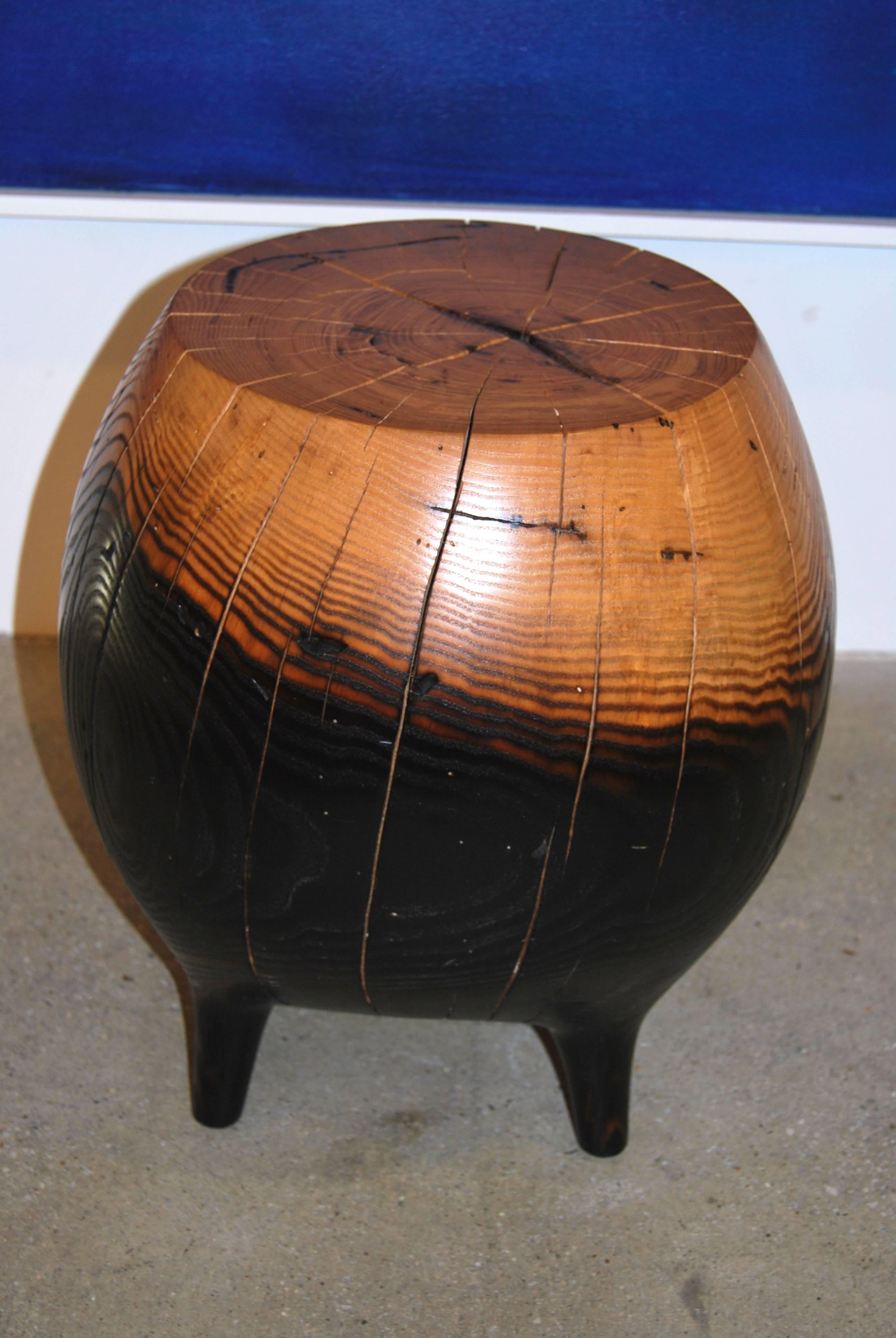 American Craftsman Hand Sculpted Mercury Side Table in 