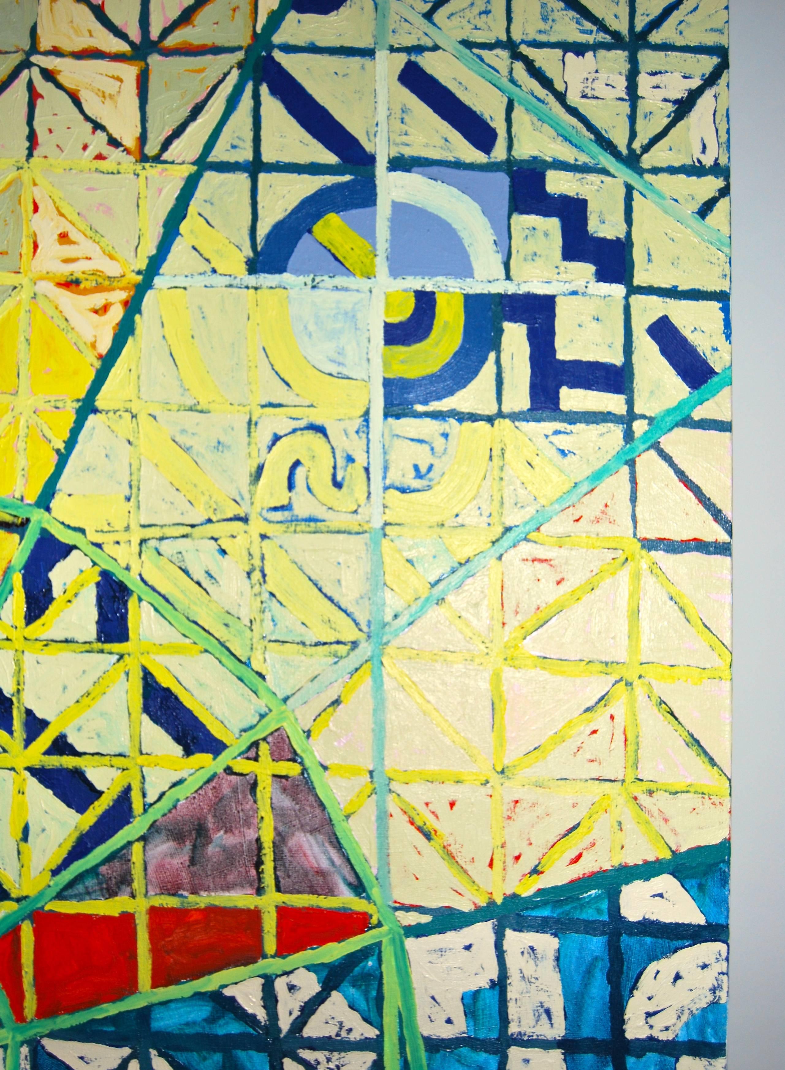 Großes, lebhaftes, abstraktes Gemälde des amerikanischen Künstlers David Brown.
Helle, kräftige Farben, voller Energie!
Das Gemälde ist in sehr gutem Zustand und auf einer Seite des Keilrahmens betitelt,
ende des 20. Jahrhunderts.