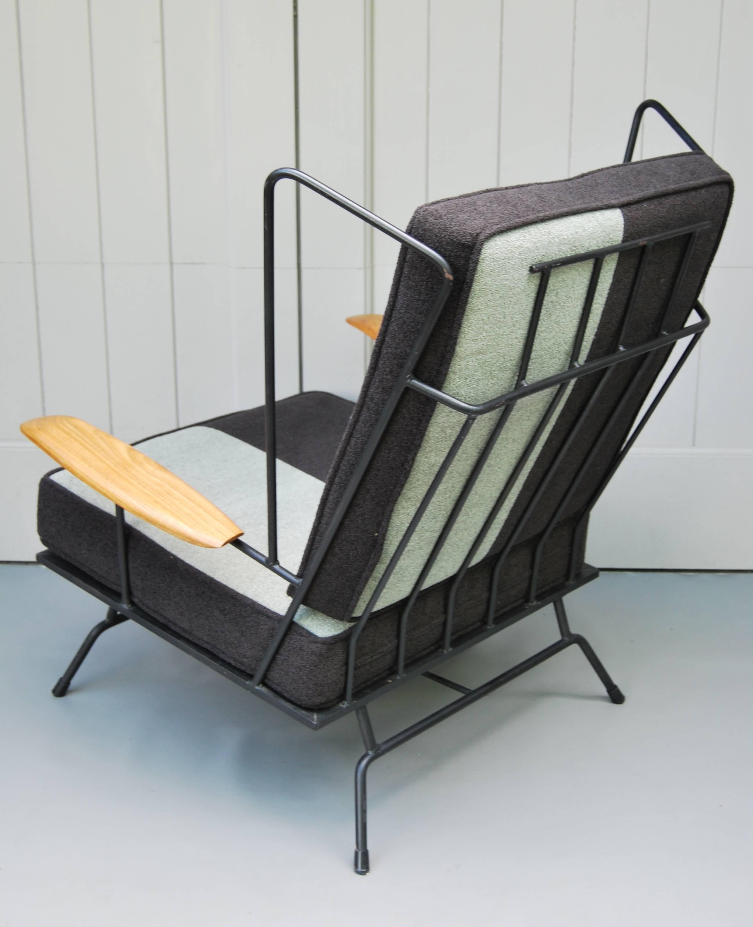 Mid-20th Century Early Modern American Lounge Chair with Ottoman For Sale