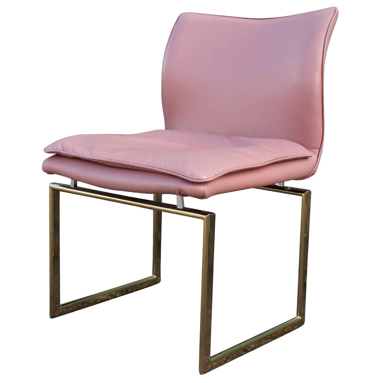 pink leather chairs