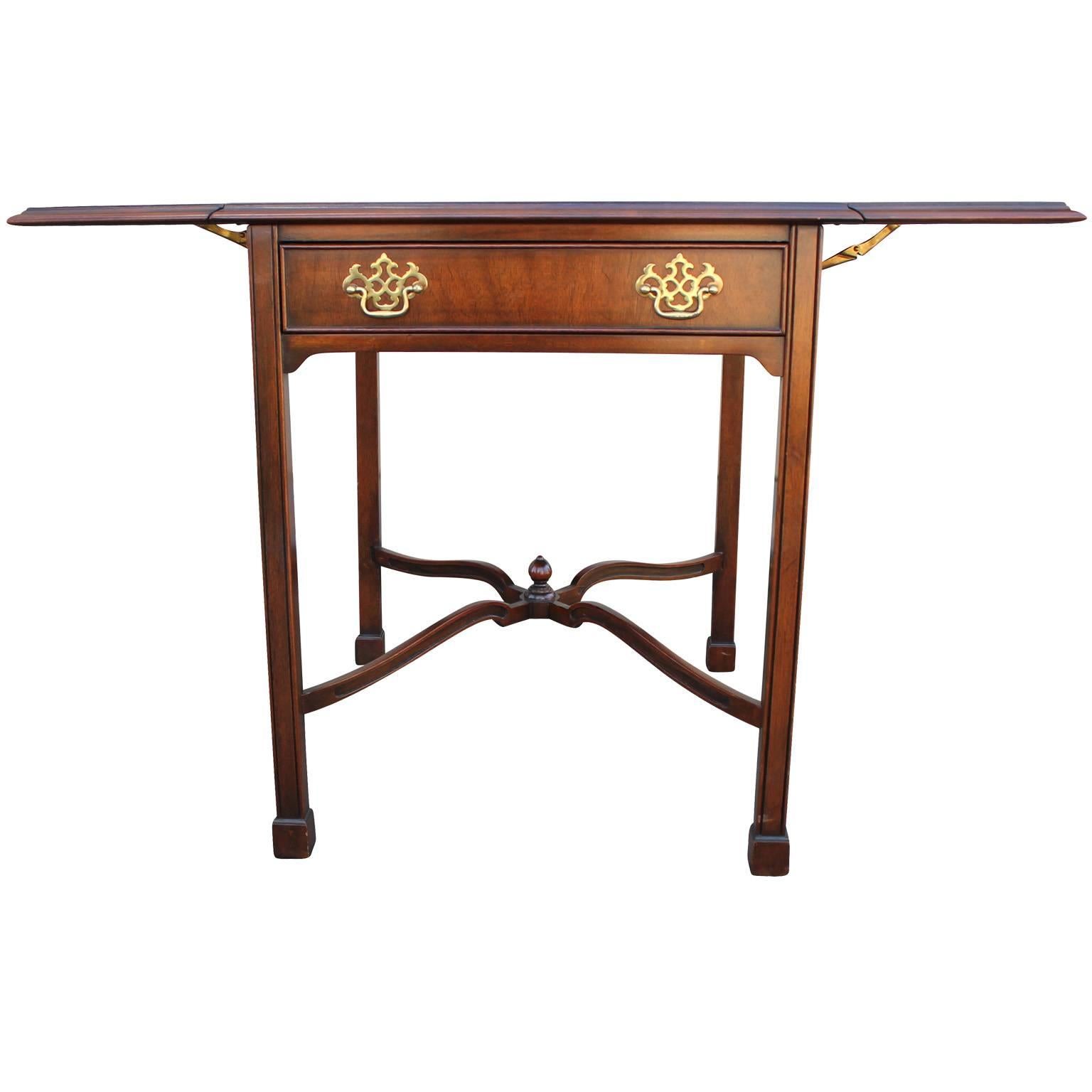 20th Century Pair of Kindel Pembroke Mahogany Side Tables