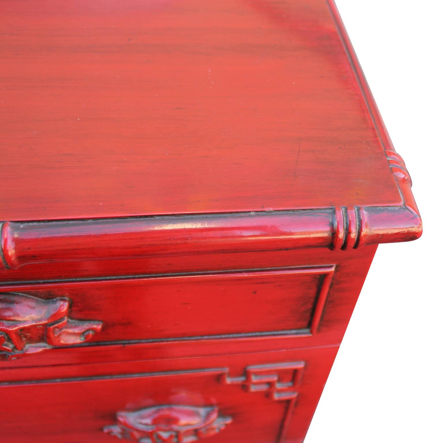 red chinese dresser