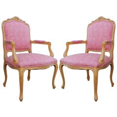 Lovely Pair of Louis XV French Fauteuils