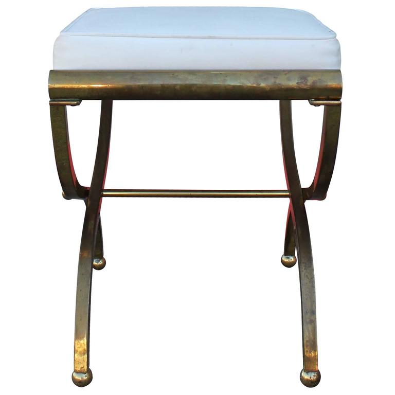 Fabulous Brass XBase Stool at 1stDibs