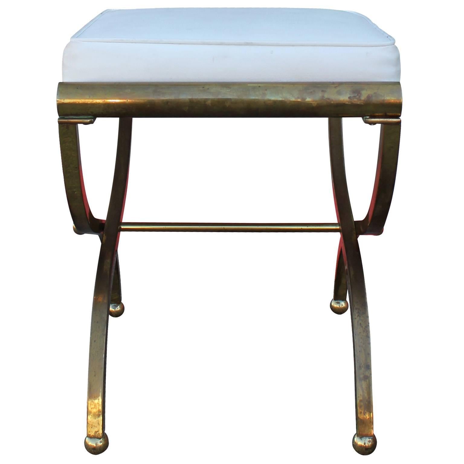 European Fabulous Brass X-Base Stool