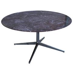 Florence Knoll Marble Topped Round Dining Table