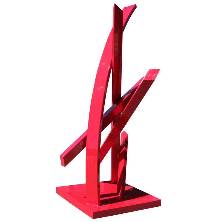 Monumental Large Red Abstract Outdoor Sculpture at 1stDibs | red