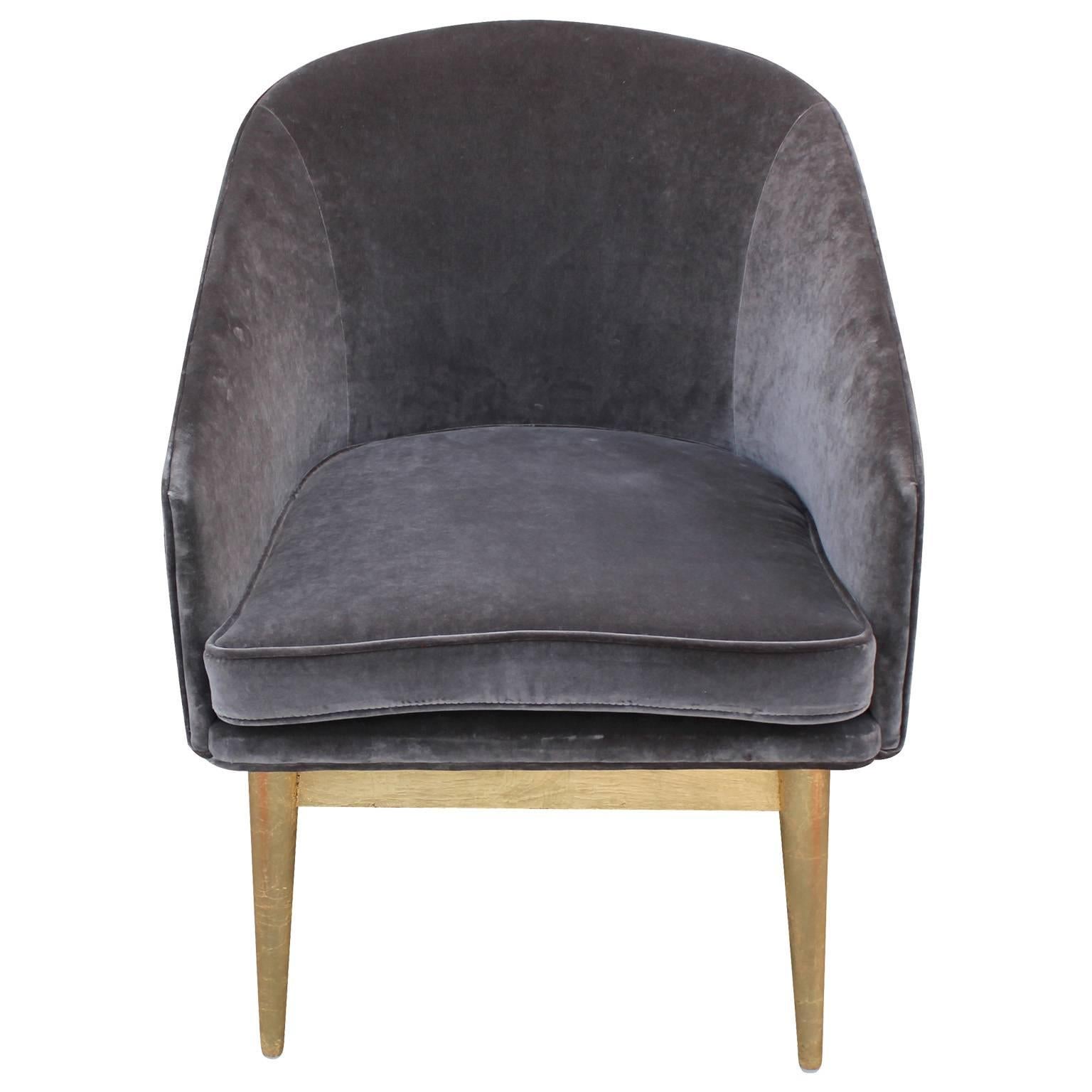 grey and gold chair