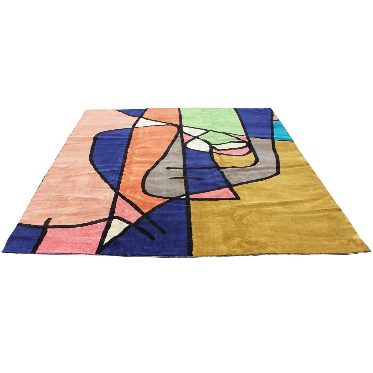 Large Contemporary Abstract Wool Rug at 1stdibs