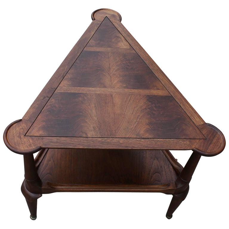 Sculptural Triangular Side Table by Mastercraft at 1stdibs