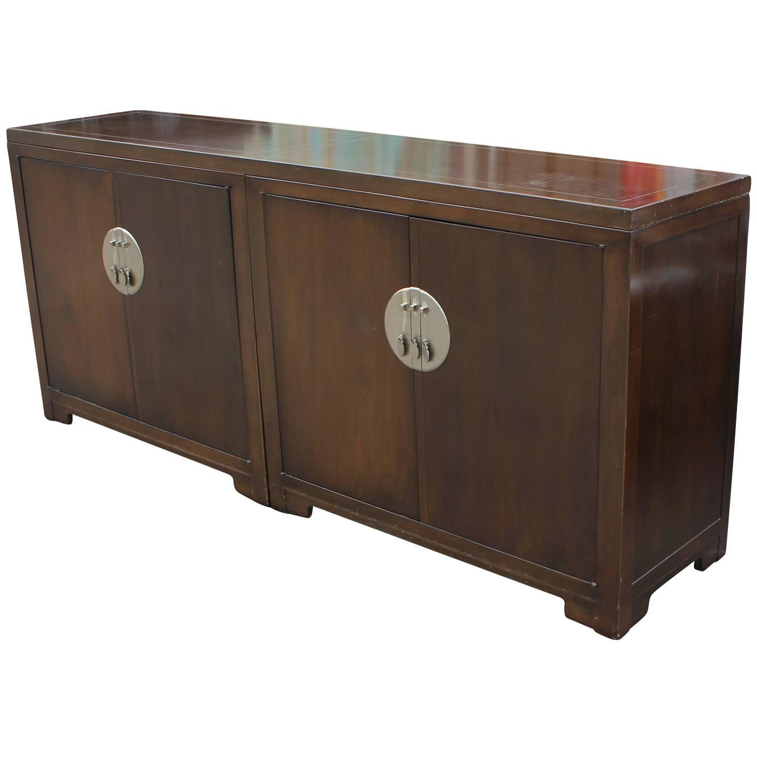 Mid-Century Modern Baker Far East Collection Modular Sideboard or Pair of Cabinets