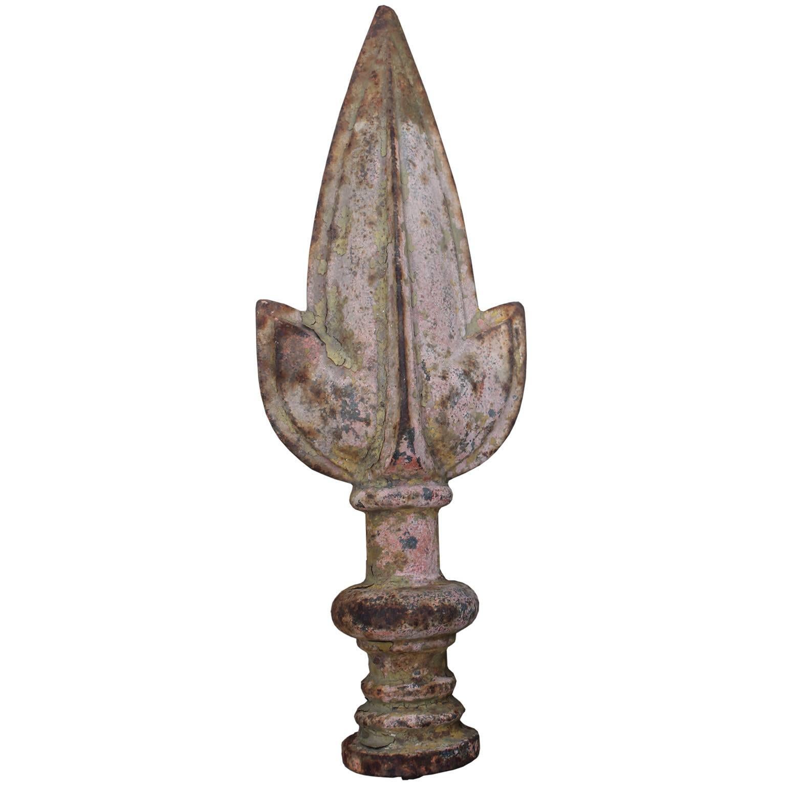 Stunning pair of finials with the perfect patina. French finials will add the perfect weathered touch to any space.