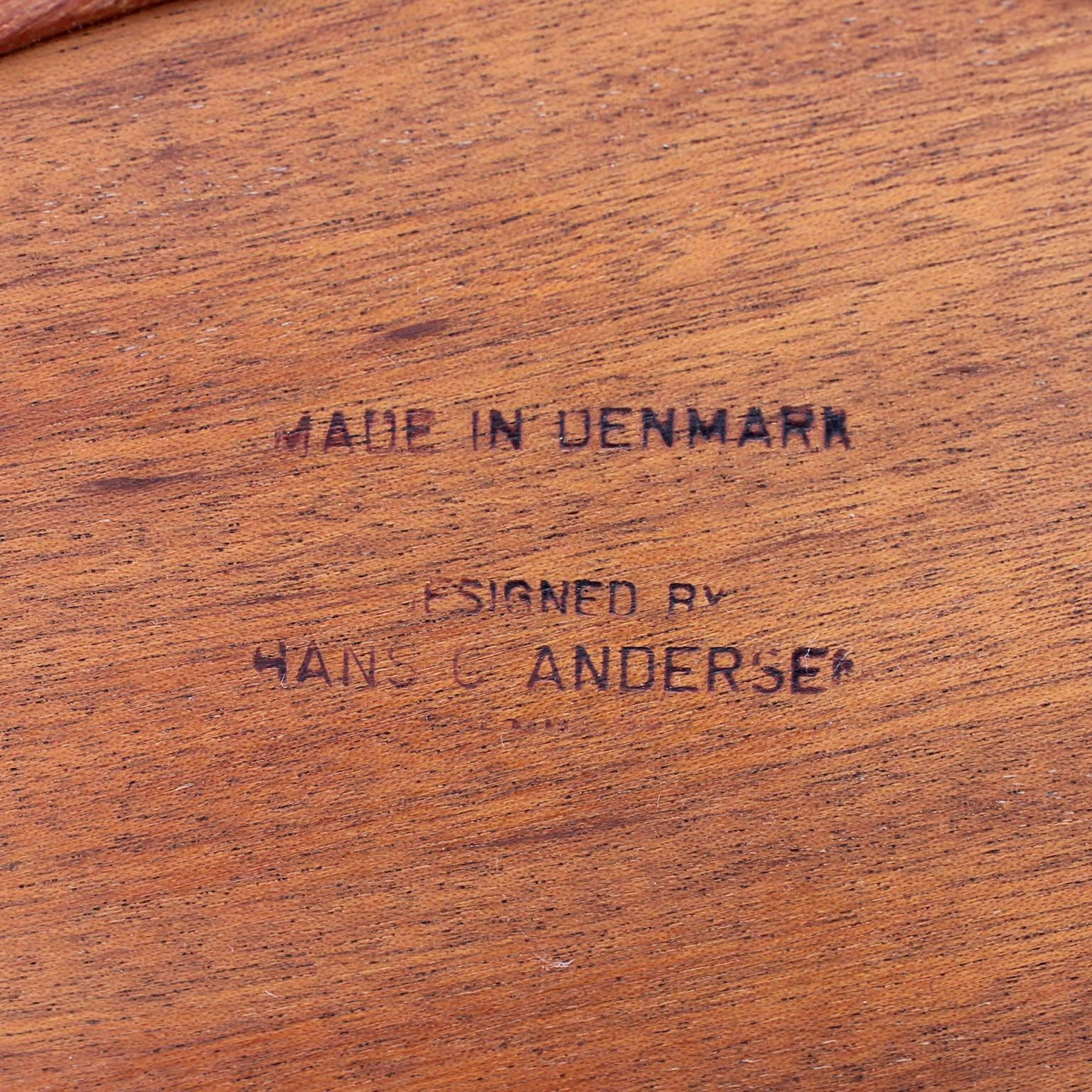 Danish Pair of Hans Andersen Teak Pedestal Side Tables