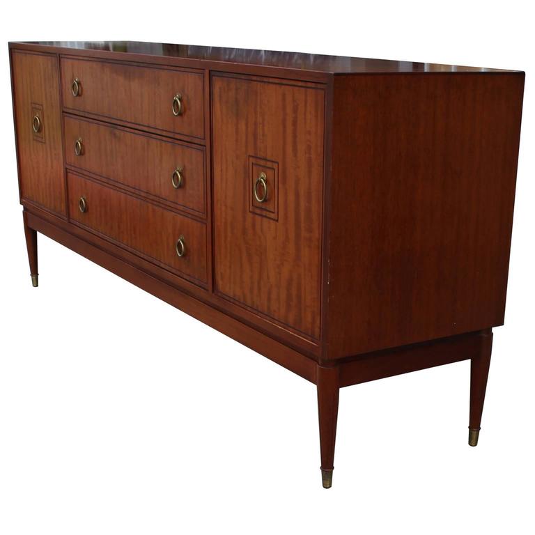 Elegant English Modern Sideboard with Brass Hardware at 1stdibs