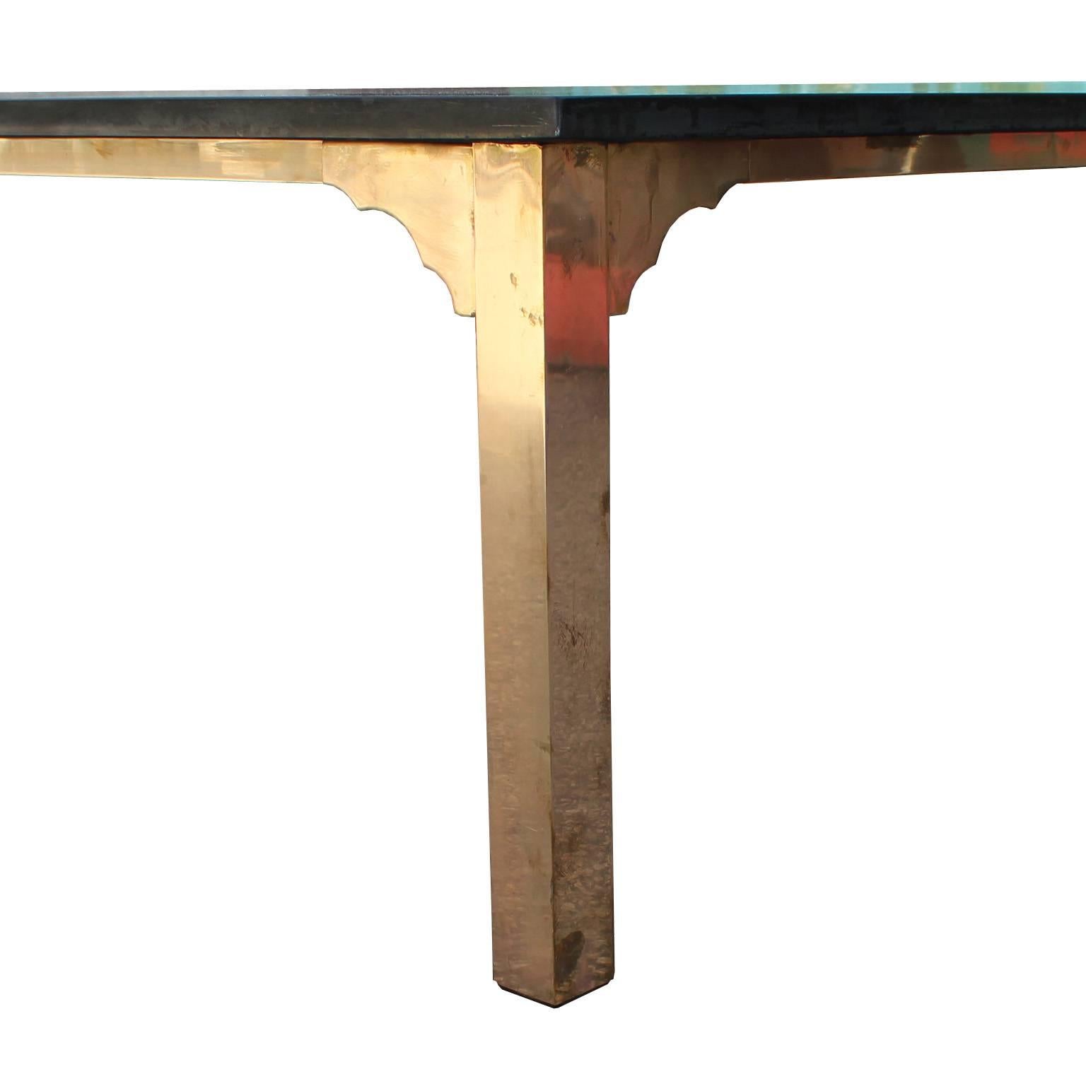 brass inlay coffee table