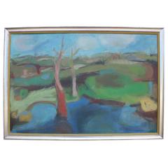 Fabulous Abstract Impressionist Landscape by E.C. Mount 5