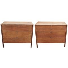 Excellent Pair of Clean Lined Nightstands or Chests by Knoll