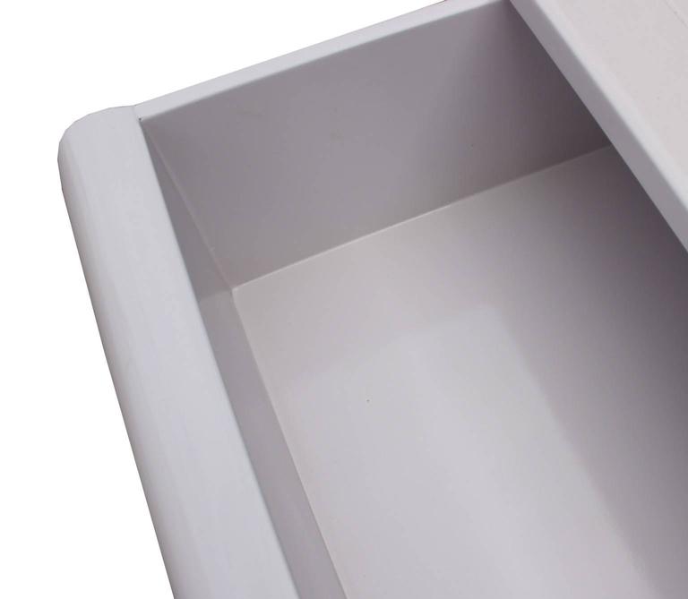 Lovely Pale Lavender Grey Lacquered Bachelor's Chest at 1stDibs