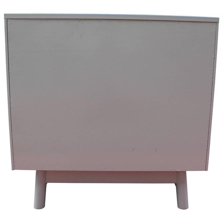 Lovely Pale Lavender Grey Lacquered Bachelor's Chest at 1stDibs