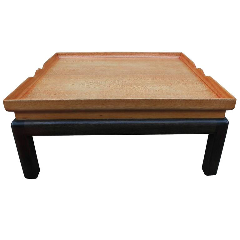 Baker Far East Collection Style Square Modern Coffee Table Two Tone Square Coffee Table In The Style Of Michael Taylor For Baker Far East Collection