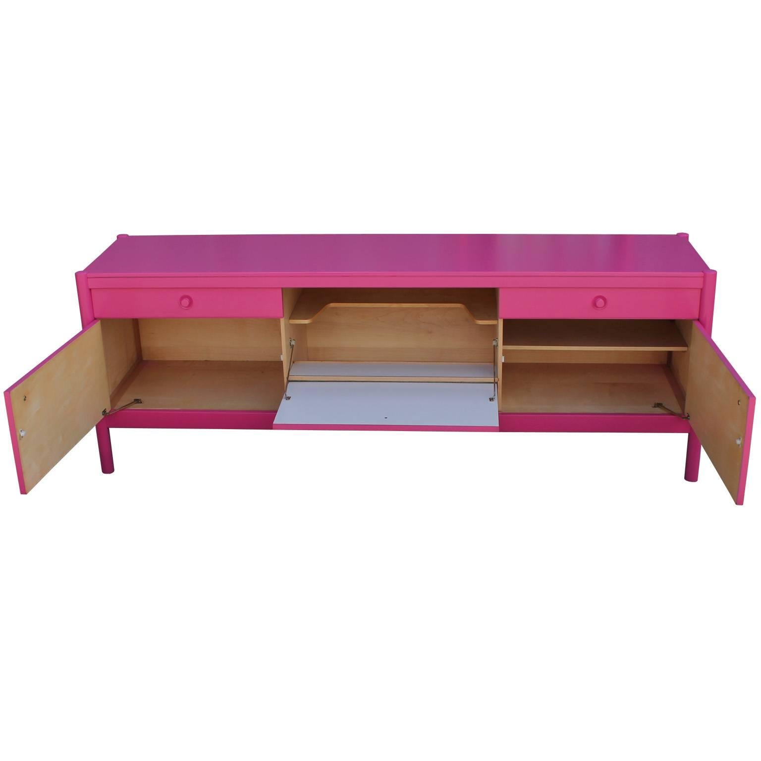 hot pink sideboard