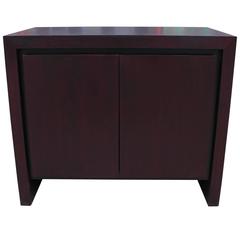 Pair of Clean Lined Modern Vintage Purple Stained Chests / Nightstands