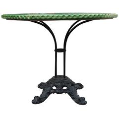Stunning Louis Vuitton French Garden Table Topped with Green Ceramic