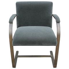 Rare Bronze Flat-Bar Brno Chair by Mies van der Rohe