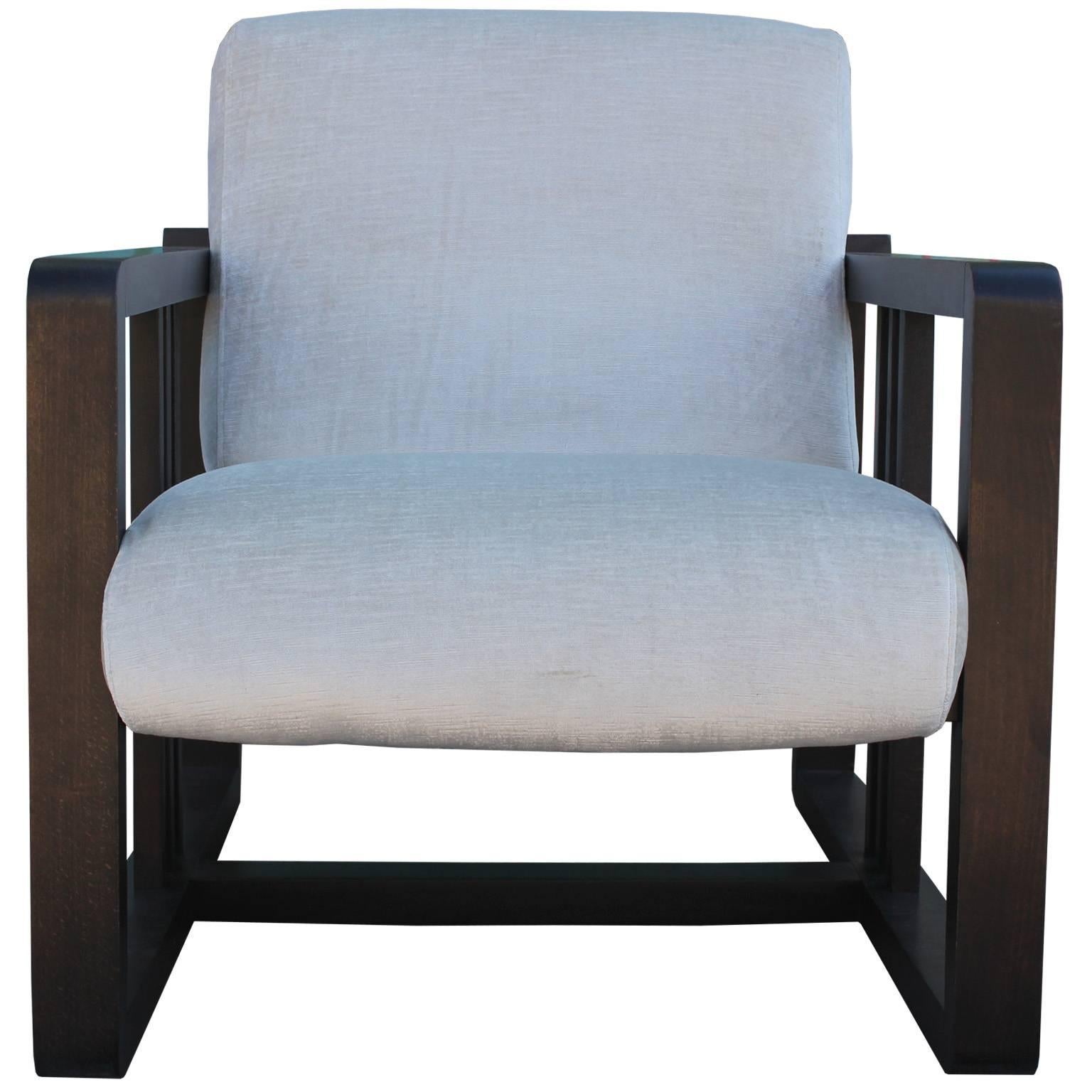 Roche Bobois Frank Lloyd Wright Style Pair of Adjustable Modern Lounge Chairs In Excellent Condition In Houston, TX