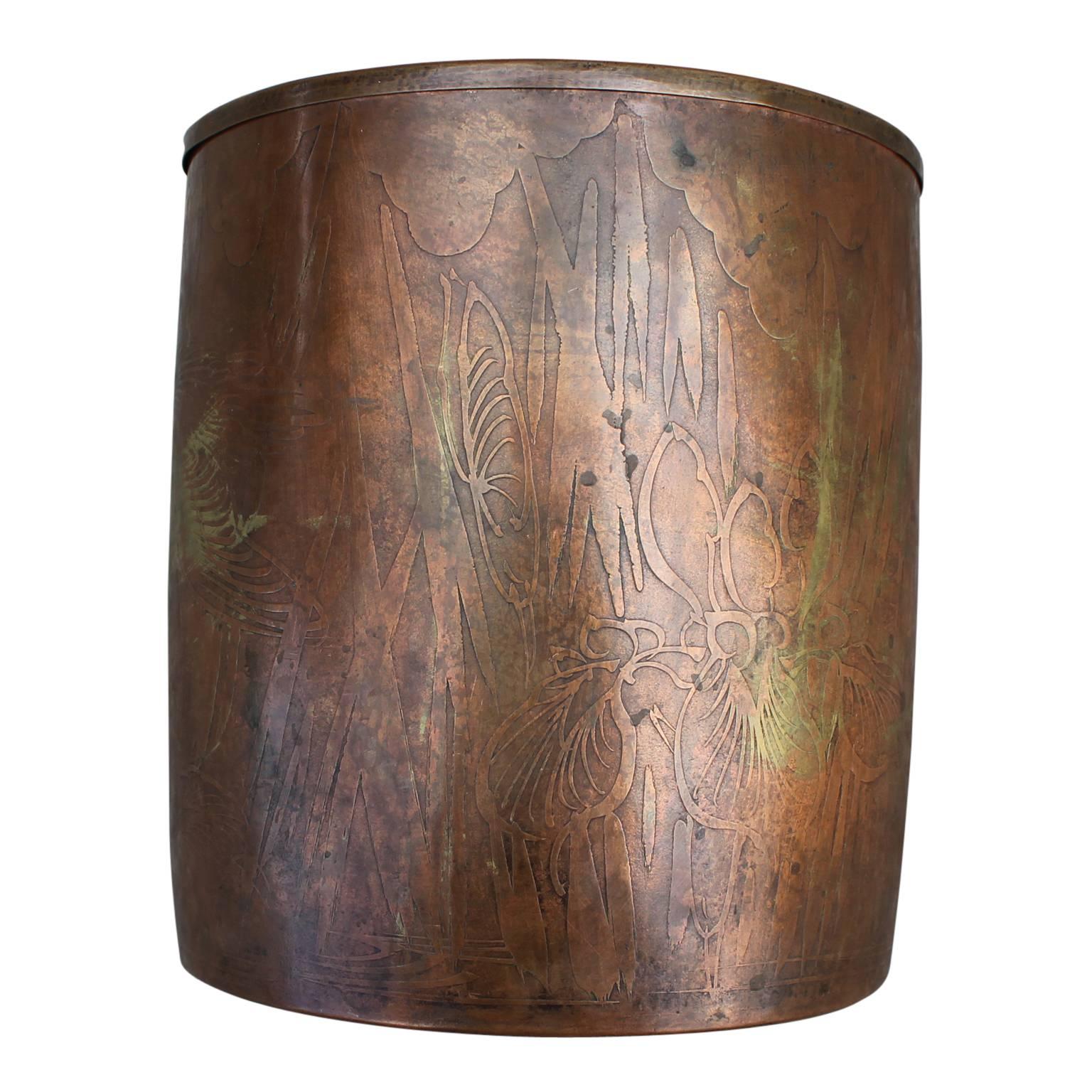 North American Art Nouveau Tiffany & Co Copper Jar