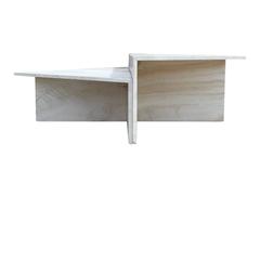 Geometric Italian Modern Travertine Square Coffee Table