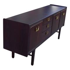 Modern Purple Dyed Sideboard / Credenza With Brass Hardware