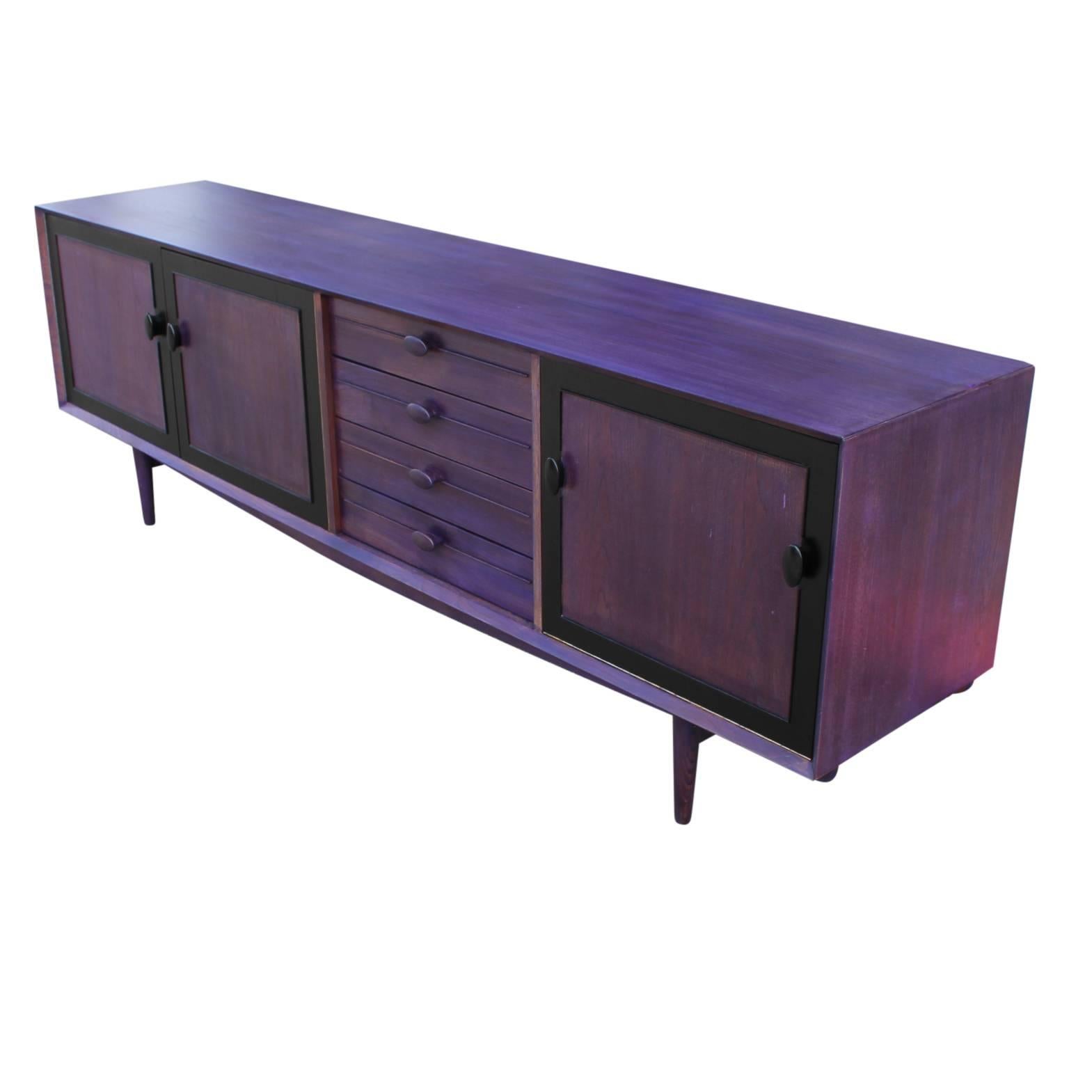 purple credenza