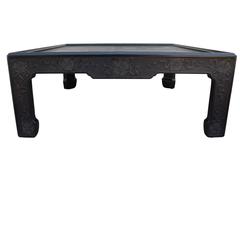 Ornate Hand-Carved Phoenix and Unicorn Coffee Table by Widdicomb