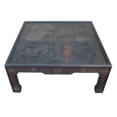 Ornate Hand-Carved Phoenix and Unicorn Coffee Table by Widdicomb