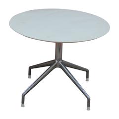 Pair of Round White Sina Tables by Uwe Fischer for B&B Italia