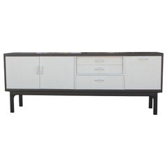 Modern Black and Grey Stained Danish Style Sideboard or Credenza