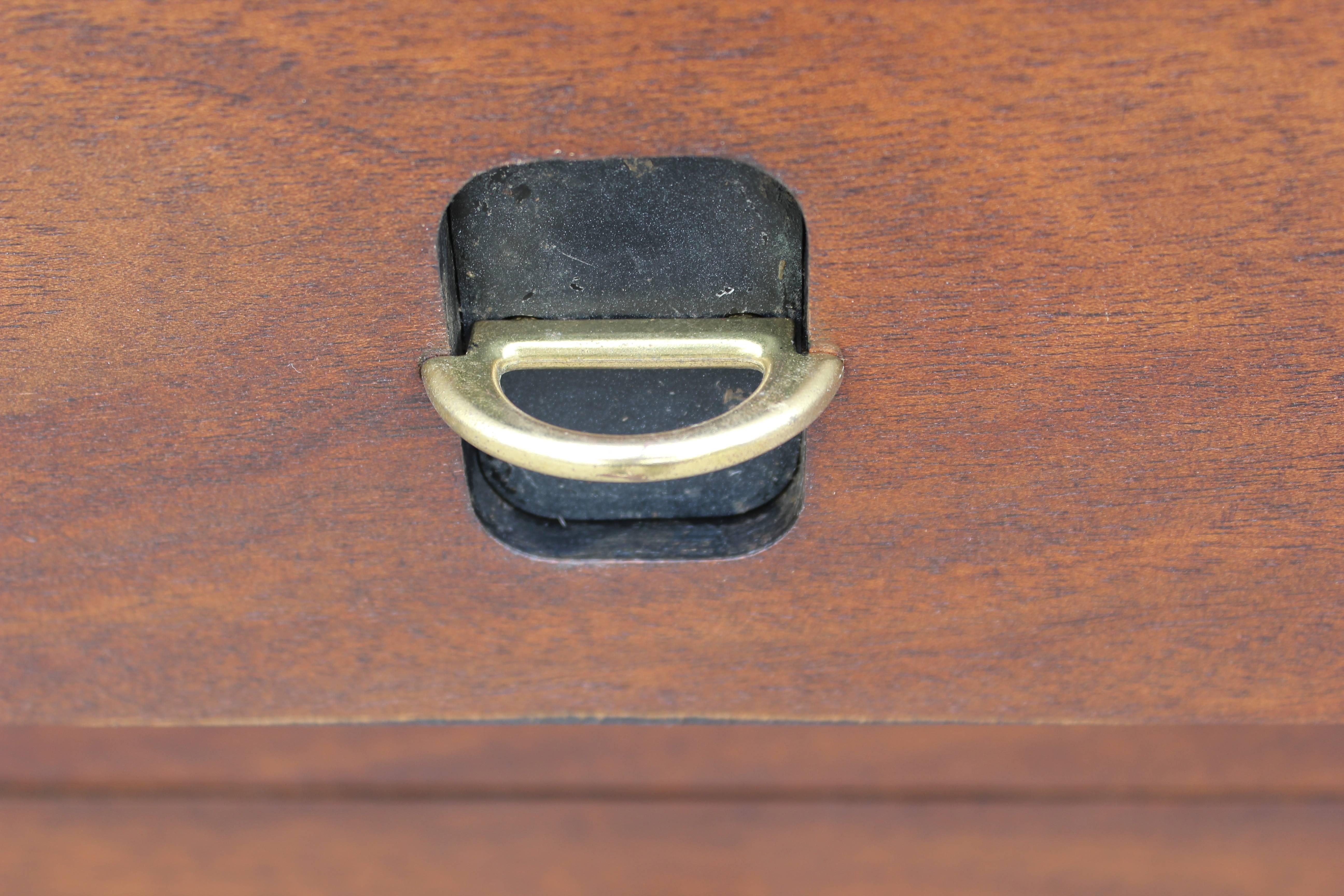 Modern American of Martinsville Style Walnut Nine Drawer Dresser w/ Brass Pulls 1