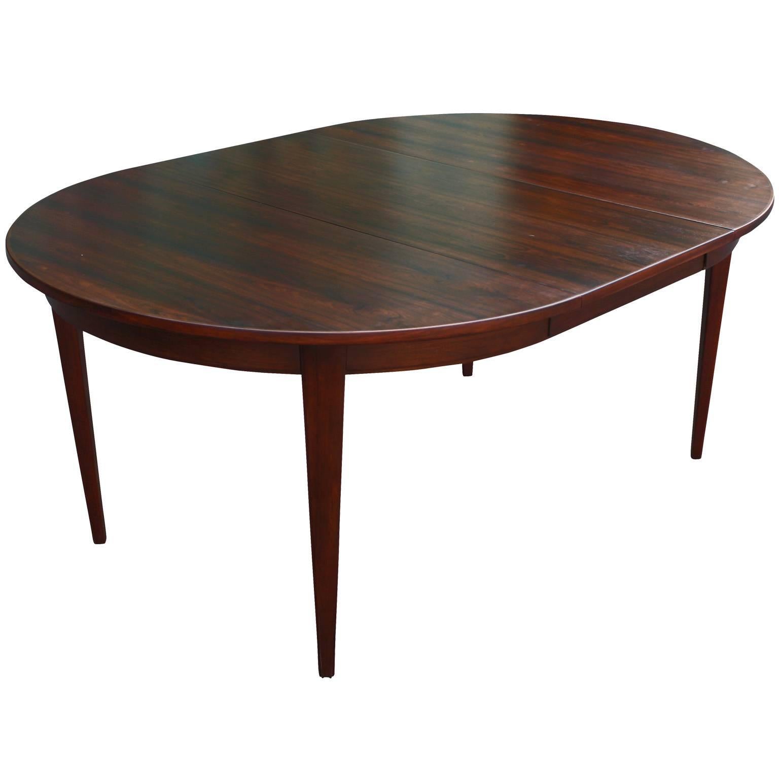 Mid Century Modern Omann Jun Rosewood Dining Table with Ebonized Leaves 1