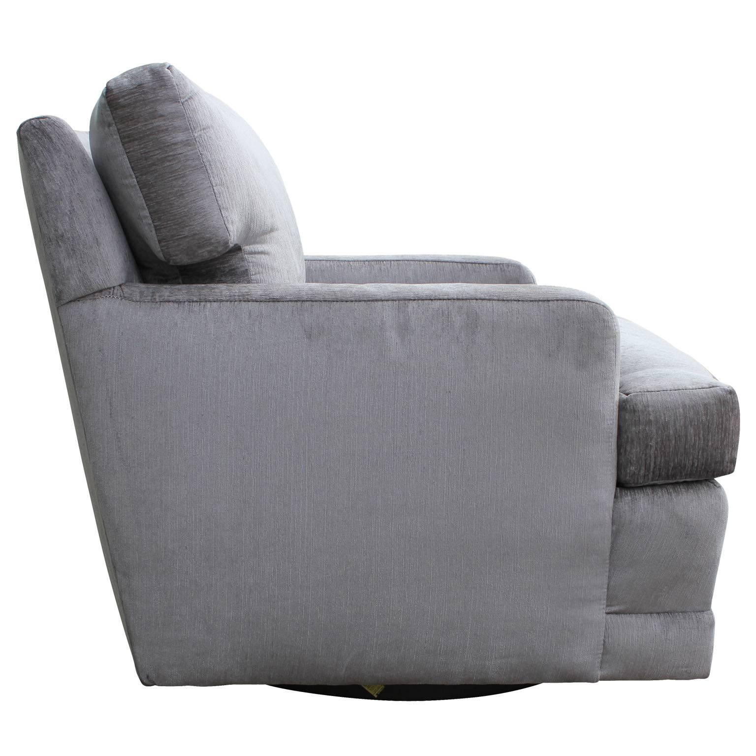 velvet swivel lounge chair