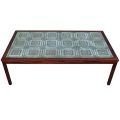 Excellent Danish Tile and Rosewood Coffee Table