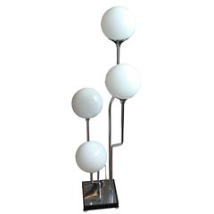 Reggiani Chrome and Glass Globe Table Lamp