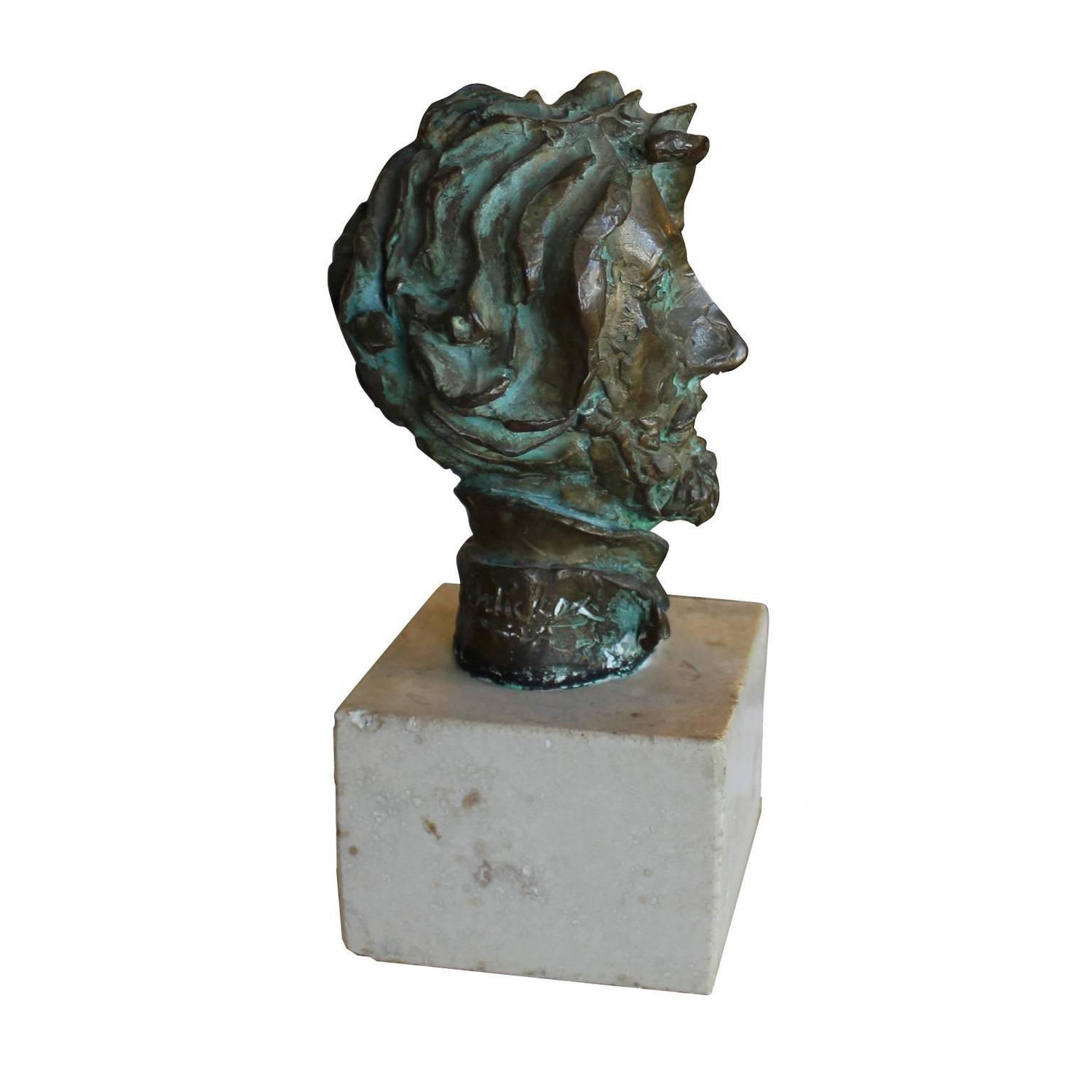 Small Bronze Bust Sculpture by David Adickes For Sale at 1stdibs
