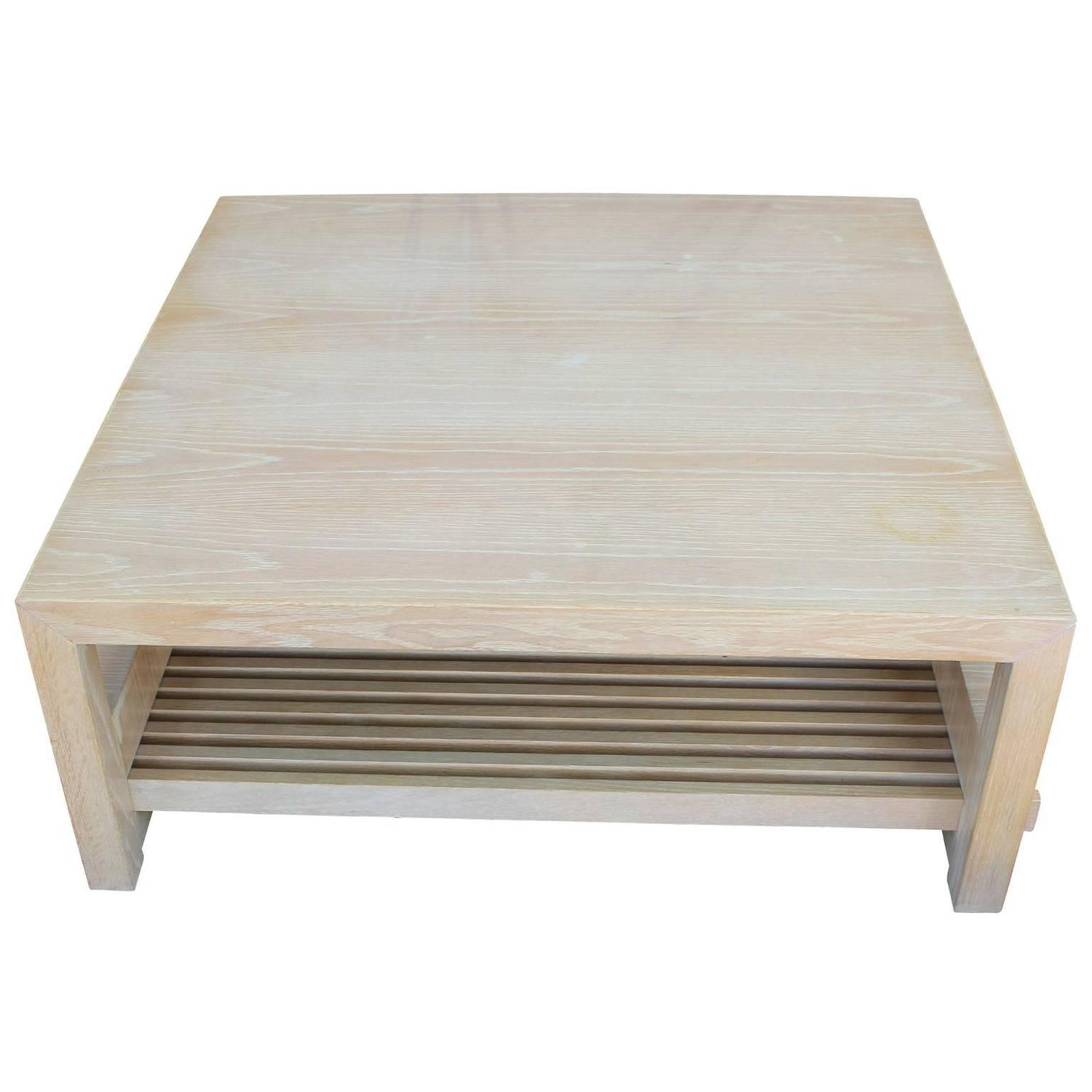 Ceruesed White Oak Coffee Table by Jay Spectre For Sale at ...