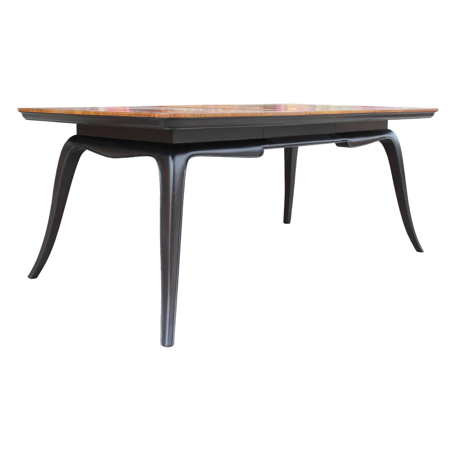 Sculptural Hollywood Regency Argentine Two-Tone Dining Table 2