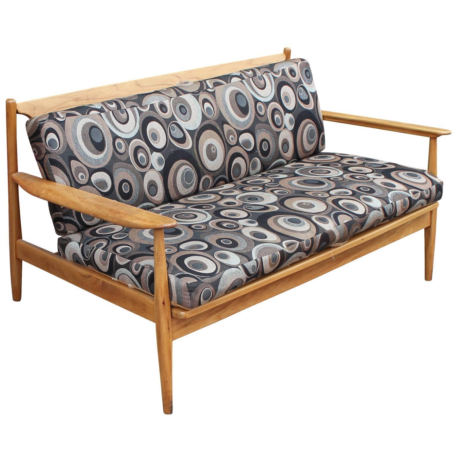 Pair of Mid Century Modern Danish Style Settees or Loveseats In Good Condition In Houston, TX