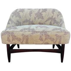 Elegant Mid Century Modern Pair of Low Profile Slipper Lounge Chairs